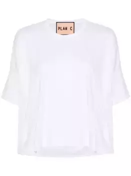 Драпированная футболка Plan C, белый
