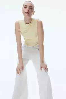 Драпированная майка H&M, желтый