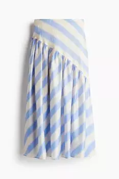 Драпированная юбка из смеси лиоцелла H&M, белый