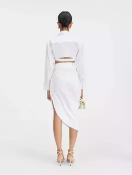 Драпированная юбка Ла Юпе Саудад Jacquemus, белый