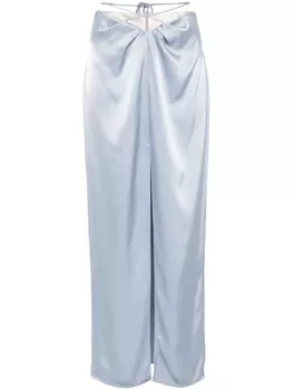 Драпированная юбка миди Nanushka, синий