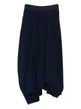 Драпированная юбка миди с эластичным поясом High, синий