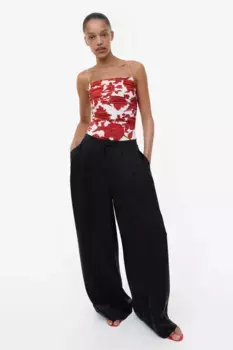 Драпированное боди-стринги H&M, белый