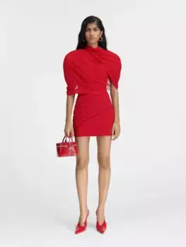 Драпированное мини-платье Кастанья Jacquemus, красный