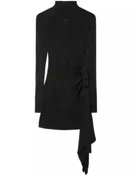 Драпированное мини-платье Off-White, черный