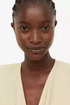 Драпированное платье H&M, бежевый