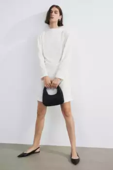 Драпированное платье H&M, бежевый