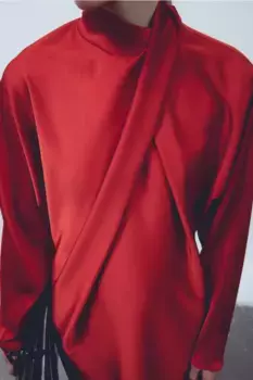 Драпированное платье H&M, красный