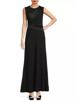 Драпированное платье макси Dkny, черный