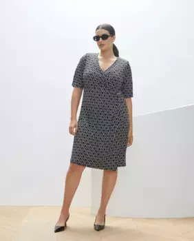 Драпированное платье миди Couchel, черный