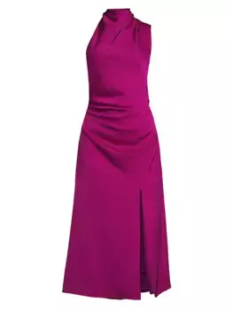 Драпированное платье миди Dreamscape Robbia Misha, фуксия
