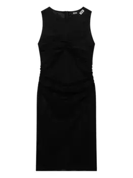 Драпированное платье миди GCDS, черный