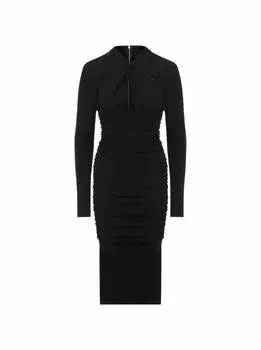 Драпированное платье миди с вырезами Dolce&Gabbana