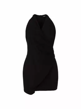 Драпированное платье мини Balmain