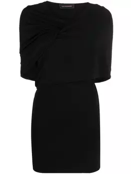 Драпированное платье мини без рукавов THE ANDAMANE, черный