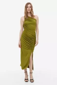 Драпированное платье на одно плечо H&M
