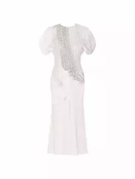 Драпированное платье с принтом Victoria Beckham, мультиколор