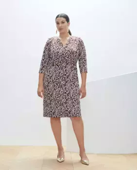 Драпированное трикотажное платье Couchel, красный