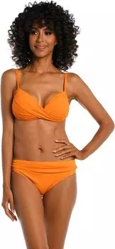 Драпированный бралетт с запахом Island Goddess La Blanca, цвет Tangerine