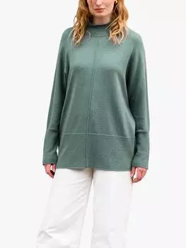 Драпированный джемпер из смеси шерсти и органического хлопка с воронкообразным вырезом Celtic & Co., цвет Dark Skylight