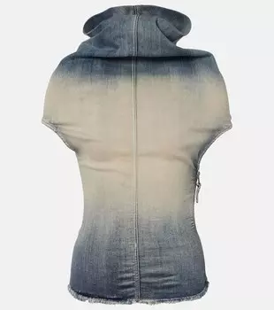 Драпированный джинсовый топ Rick Owens, Hustler Degrade