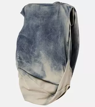 Драпированный джинсовый топ Rick Owens, Hustler Degrade