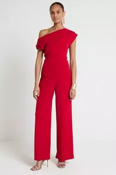 Драпированный комбинезон River Island, красный