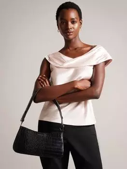 Драпированный топ Deanaah Ted Baker, розовый нюд