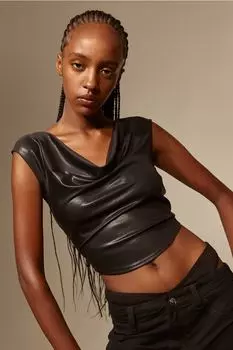 Драпированный топ из джерси H&M