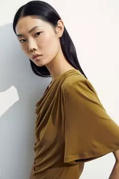 Драпированный топ из джерси H&M