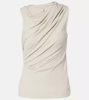 Драпированный топ из хлопковой смеси Entire Studios, Glacier