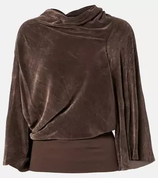 Драпированный топ из крепа Rick Owens, Drk Dust