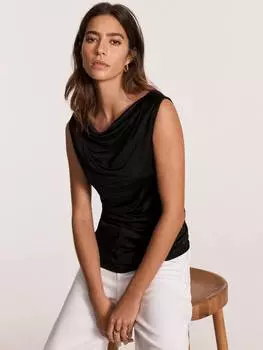 Драпированный топ Mint Velvet, черный