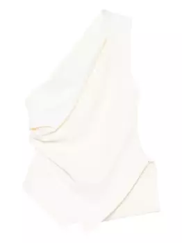 Драпированный топ на одно плечо Rhe, нейтральный