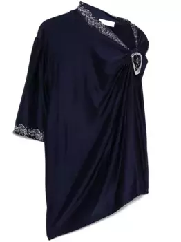 Драпированный топ с пряжкой Rabanne, синий