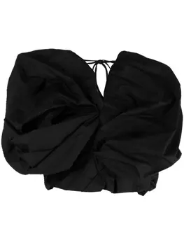 Драпированный топ с V-образным вырезом JNBY, черный