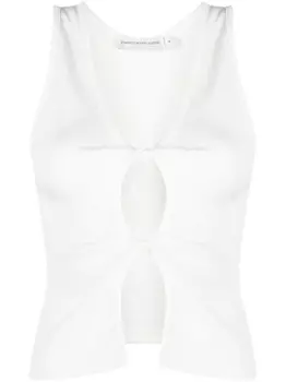 Драпированный топ с вырезами Christopher Esber, белый