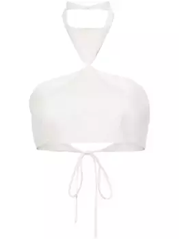 Драпированный топ с вырезом халтер Philosophy Di Lorenzo Serafini, нейтральный