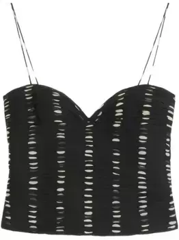 Драпированный топ VALENTINO GARAVANI, черный