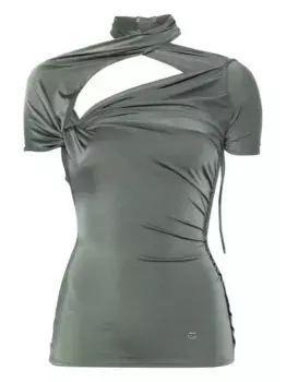 Драпированный трикотажный топ COPERNI, зеленый