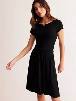 Драповое платье из джерси амели Boden, черный