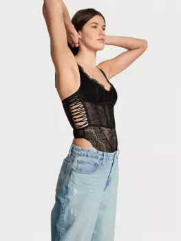 Dream Angels Wicked Корсет Тедди Very Sexy, черный