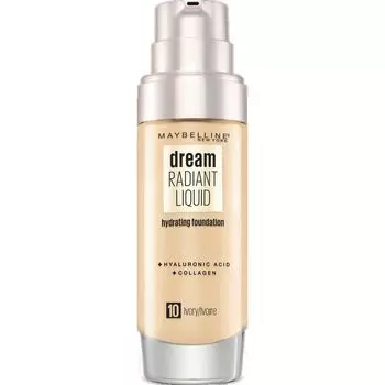 Dream Radiant Liquid Make-Up №10 Цвет слоновой кости Maybelline New York, 30 ml