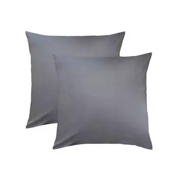 Dream Sleep Nobility Linon, набор из 2 наволочек 2x 40x40 см, антрацит Traumschlaf