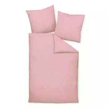 Dream Sleep однотонное сатиновое постельное белье Mako 200x200 см + 2x 80x80 см меловая роза Traumschlaf