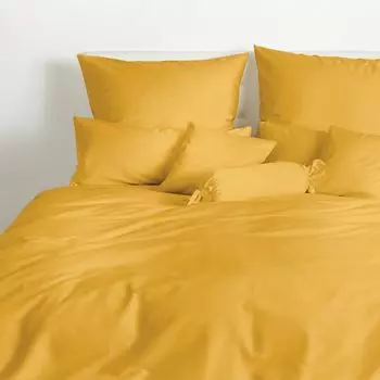 Dream Sleep Uni Mako Атласные наволочки 80x80 см янтарный Traumschlaf