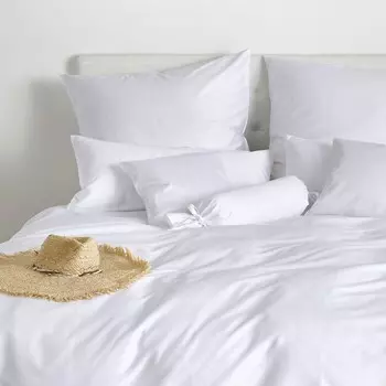 Dream Sleep Uni Mako Атласные наволочки на шею в рулоне 15х40 см белый Traumschlaf