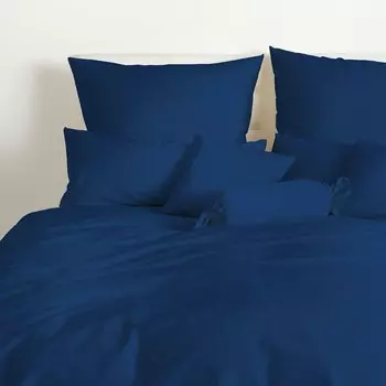 Dream Sleep Uni Mako Атласные наволочки на шею в рулоне 15х40 см, темно-синие Traumschlaf