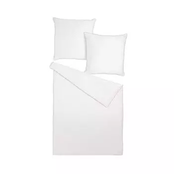 Dream Sleep Uni Постельное белье Коллекция White Pipping Наволочка одинарная 70x90 см Серо-коричневый Traumschlaf