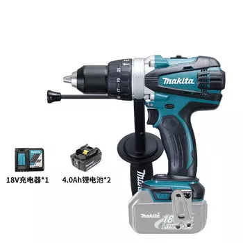 Дрель аккумуляторная Makita DHP458RME + два аккумулятора 18V/4.0Ah, зарядное устройство